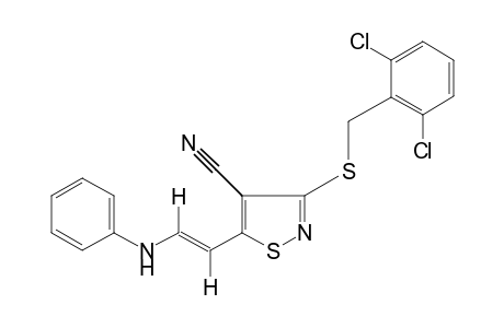 trans-5-(2-ANILINOVINYL)-3-[(2,6-DICHLOROBENZYL)THIO]-4-ISOTHIAZOLECARBONITRILE