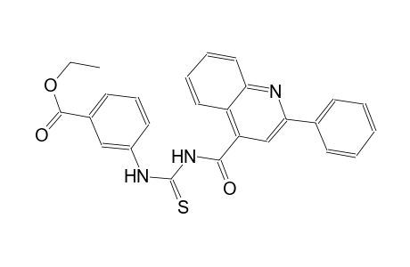 Ethyl 3-[({[(2-phenyl-4-quinolinyl)carbonyl]amino}carbothioyl)amino]benzoate