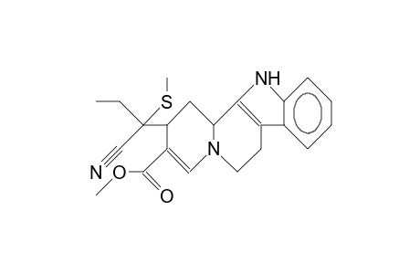 19,20-Dihydro-20-(methylthio)-vallesiachotamonitrile