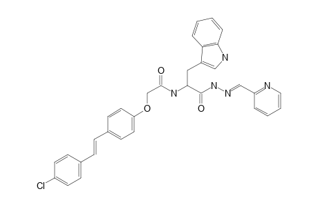 N-(3-(1H-indol-3-yl)-1-oxo-1-((E)-2-(pyridin-2-ylmethylene)hydrazinyl)propan-2-yl)-2-(4-(4-chlorostyryl)phenoxy)acetamide