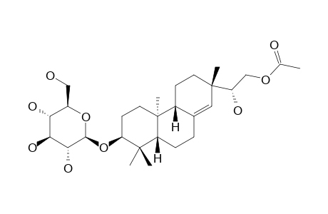 16-O-ACETYLDARUTOSIDE;ENT-16-ACETOXY-8-(14)-PIMAREN-(E)-BETA,15-(S)-DIOL_3-O-BETA-D-GLUCOPYRANOSIDE