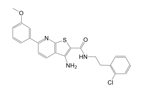 3-amino-N-[2-(2-chlorophenyl)ethyl]-6-(3-methoxyphenyl)thieno[2,3-b]pyridine-2-carboxamide