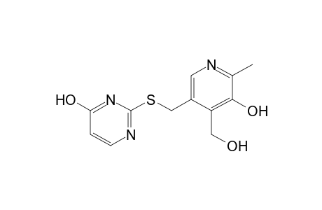 2-{{[5-hydroxy-4-(hydroxymethyl)-6-methyl-3-pyridyl]methyl]thio}-4-pyrimidinol