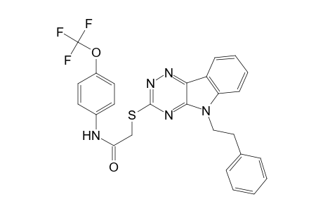 acetamide, 2-[[5-(2-phenylethyl)-5H-[1,2,4]triazino[5,6-b]indol-3-yl]thio]-N-[4-(trifluoromethoxy)phenyl]-