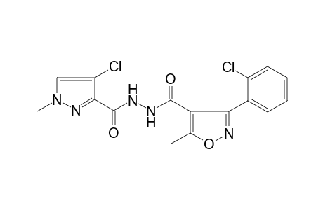 3-(2-Chloro-phenyl)-5-methyl-isoxazole-4-carboxylic acid N'-(4-chloro-1-methyl-1H-pyrazole-3-carbonyl)-hydrazide