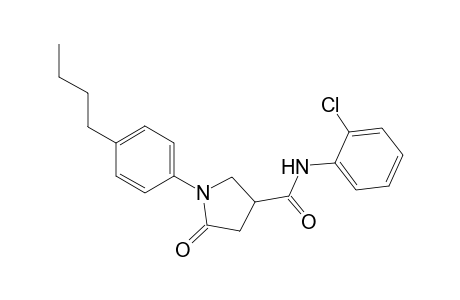 1-(4-butylphenyl)-N-(2-chlorophenyl)-5-oxo-3-pyrrolidinecarboxamide