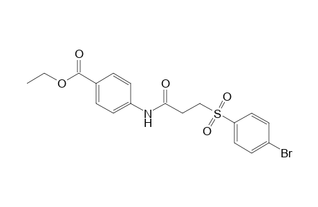 Benzoic acid, 4-[[3-[(4-bromophenyl)sulfonyl]-1-oxopropyl]amino]-, ethyl ester