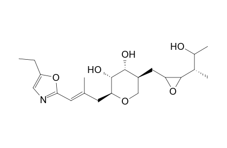 2H-Pyran-3,4-diol, 2-[3-(5-ethyl-2-oxazolyl)-2-methyl-2-propenyl]tetrahydro-5-[[3-(2-hydroxy-1-methylpropyl)oxiranyl]methyl]-, [2S-[2.alpha.(E),3.beta.,4.beta.,5.alpha.[2R*,3R*(1R*,2R*)]]]-