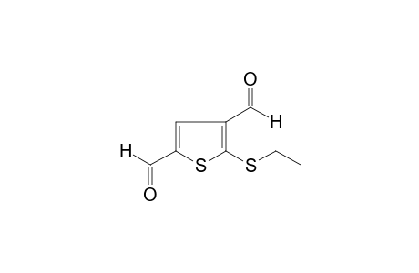 2,4-Thiophenedicarboxaldehyde, 5-(ethylthio)-