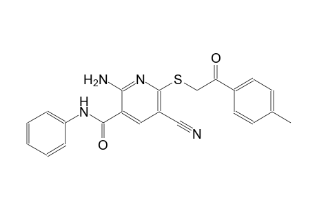 3-pyridinecarboxamide, 2-amino-5-cyano-6-[[2-(4-methylphenyl)-2-oxoethyl]thio]-N-phenyl-