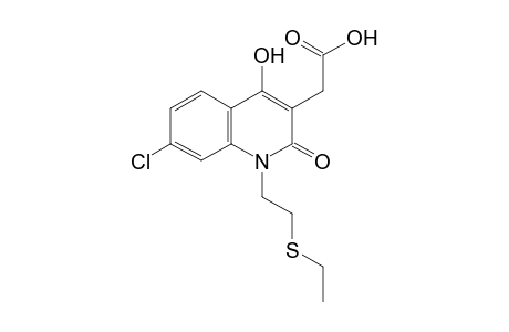 7-chloro-1,2-dihydro-1-[2-(ethylthio)ethyl]-4-hydroxy-2-oxo-3-quinolineacetic acid