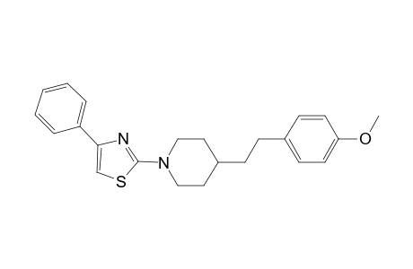 2-[4-[2-(4-methoxyphenyl)ethyl]-1-piperidinyl]-4-phenylthiazole