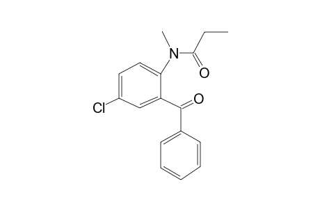 Benzophenone, 2-[N-methyl-N-propionylamino]-5-chloro-