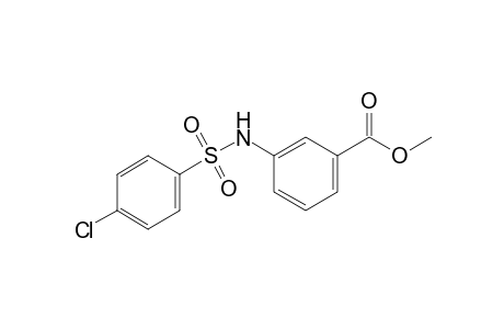 m-(p-chlorobenzenesulfonamido)benzoic acid, methyl ester