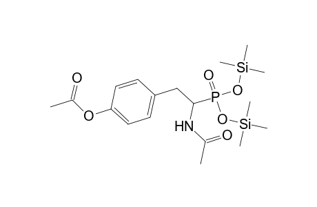 Phosphonic acid, [1-(acetylamino)-2-[4-(acetyloxy)phenyl]ethyl]-, bis(trimethylsilyl) ester