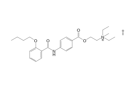 diethyl(2-hydroxyethyl)methylammonium iodide, p-(o-butoxybenzamido)benzoate