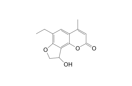 6-Ethyl-9-hydroxy-4-methyldihydrofuro[2,3-h]coumarin