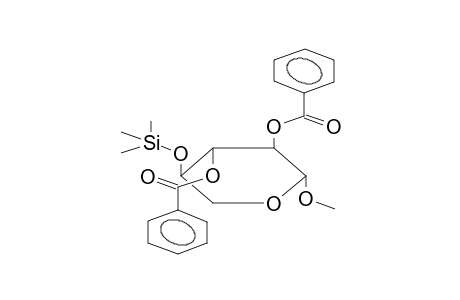 Methyl-2,3-di-O-benzoyl-4-O-trimethylsilyl.beta.-D-xylopyranosid