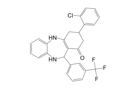 3-(2-Chlorophenyl)-11-[3-(trifluoromethyl)phenyl]-2,3,4,5,10,11-hexahydro-1H-dibenzo[b,e][1,4]diazepin-1-one