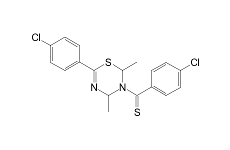 4,6-Dimethyl-5-[.alpha.-thioxo(p-chlorobenzoyl)]-2-(p-chlorophenyl)-5,6-dihydro-4H-1,3,5-thiadiazine