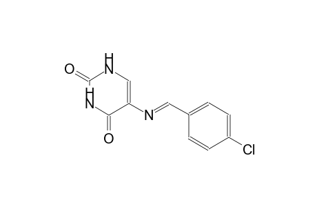 5-{[(E)-(4-chlorophenyl)methylidene]amino}-2,4(1H,3H)-pyrimidinedione
