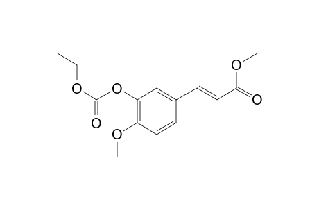 Trans-3-ethoxycarbonyloxy-4-methoxycinnamic acid, methyl ester