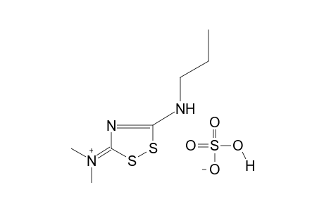 dimethyl[5-(propylamino)-3H-1,2,4-dithiazol-3-ylidene)ammonium hydrogen sulfate