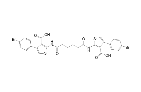 4-(4-bromophenyl)-2-[(6-{[4-(4-bromophenyl)-3-carboxy-2-thienyl]amino}-6-oxohexanoyl)amino]-3-thiophenecarboxylic acid