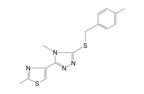 4-methyl-3-[(p-methylbenzyl)thio]-5-(2-methyl-4-thiazolyl)-4H-1,2,4-triazole