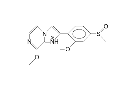 8-Methoxy-2-(2-methoxy-4-methylsulfinyl-phenyl)-imidazo(1,2A)pyrazinium cation