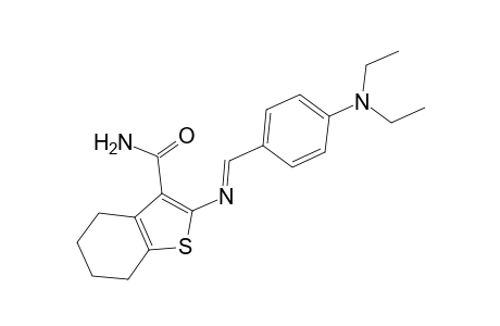 2-({(E)-[4-(diethylamino)phenyl]methylidene}amino)-4,5,6,7-tetrahydro-1-benzothiophene-3-carboxamide