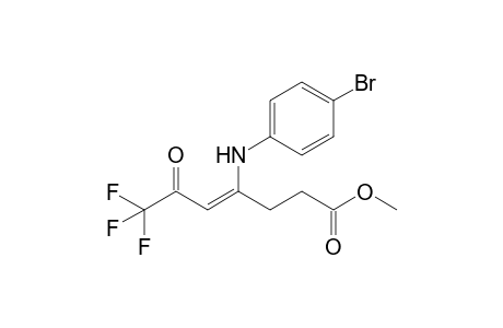 METHYL-4-[(4'-BROMOPHENYL)-AMINO]-6-OXO-7,7,7-TRIFLUORO-4-HEPTENOATE