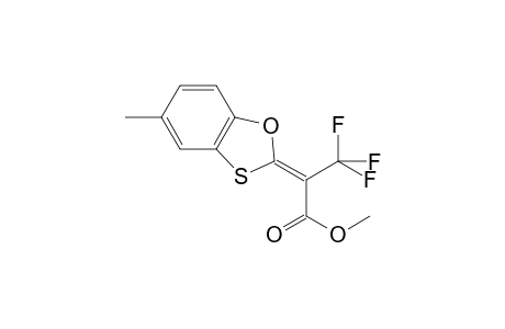 propanoic acid, 3,3,3-trifluoro-2-(5-methyl-1,3-benzoxathiol-2-ylidene)-, methyl ester, (2E)-