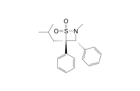 1,2-Thiazetidine, 2-methyl-4-(2-methylpropyl)-3,4-diphenyl-, 1,1-dioxide, trans-(.+-.)-