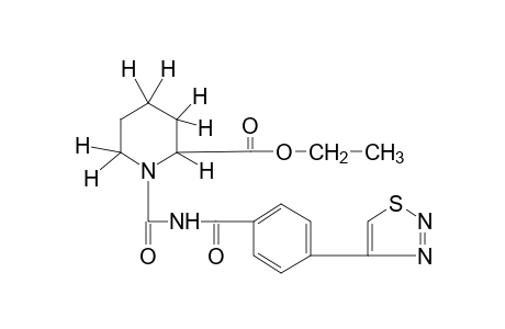 1-{[p-(1,2,3-thiadiazol-4-yl)benzoyl]carbamoyl}pipecolic acid, ethyl ester