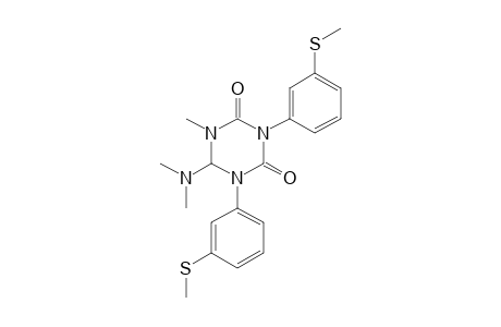 1,3-bis[m-(methylthio)phenyl]dihydro-6-(dimethylamino)-5-methyl-s-triazine-2,4(1H,3H)-dione