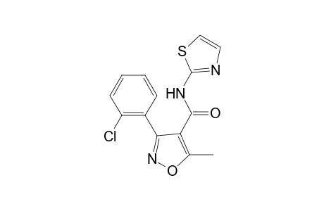 3-(2-chlorophenyl)-5-methyl-N-(1,3-thiazol-2-yl)-4-isoxazolecarboxamide