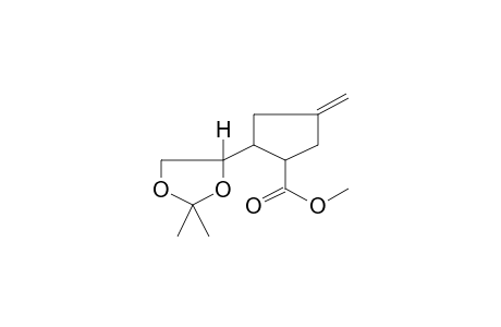 Cyclopentanecarboxylic acid, 2-(2,2-dimethyl-1,3-dioxolan-4-yl)-4-methylene-, methyl ester, (Z)-S,R,S-