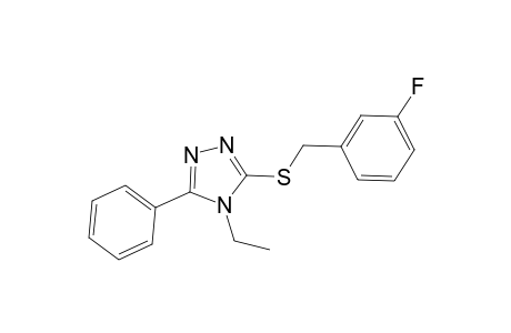 4-ethyl-3-[(3-fluorobenzyl)sulfanyl]-5-phenyl-4H-1,2,4-triazole