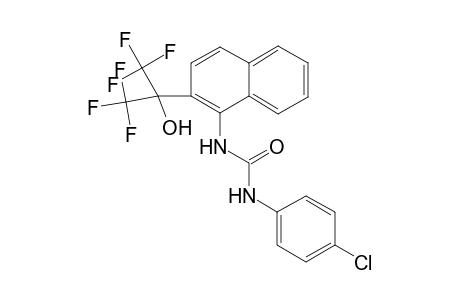 1-(4-Chlorophenyl)-2-[2-(2,2,2-trifluoro-1-hydroxy-1-trifluoromethylethyl)-1-naphthyl]urea
