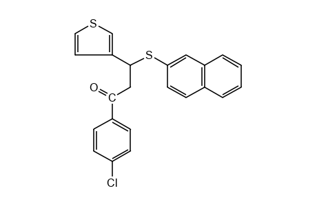 4'-chloro-3-[(2-naphthyl)thio]-3-(3-thienyl)propiophenone