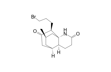 1H-5,8a-Propanoquinoline-2,7(3H,8H)-dione, 8-(3-bromopropyl)tetrahydro-10-methyl-, (4a.alpha.,5.alpha.,8.alpha.,8a.alpha.,10R*)-(.+-.)-