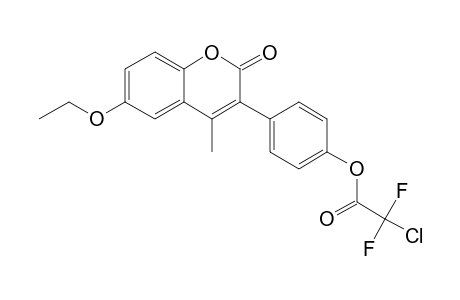 6-Ethoxy-3-(4-hydroxyphenyl)-4-methylcoumarin, chlorodifluoroacetate