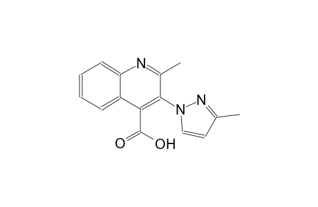 4-quinolinecarboxylic acid, 2-methyl-3-(3-methyl-1H-pyrazol-1-yl)-