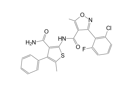 N-[3-(aminocarbonyl)-5-methyl-4-phenyl-2-thienyl]-3-(2-chloro-6-fluorophenyl)-5-methyl-4-isoxazolecarboxamide