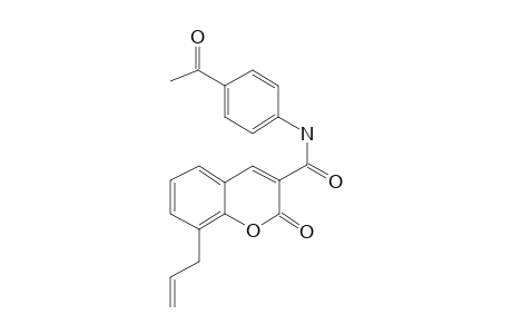 2H-Chromene-3-carboxamide, 8-allyl-2-oxo-N-(4-acetylphenyl)-