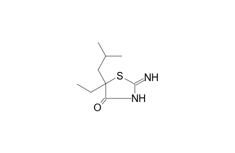 5-ethyl-2-imino-5-isobutyl-4-thiazolidinone