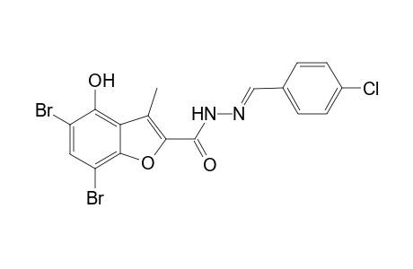 2-[N(2)-p-Chlorobenzylidene)hydrazonocarbonyl]-4-hydroxy-5,7-dibromo-3-methylbenzofuran