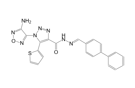 1-(4-amino-1,2,5-oxadiazol-3-yl)-N'-[(E)-[1,1'-biphenyl]-4-ylmethylidene]-5-(2-thienyl)-1H-1,2,3-triazole-4-carbohydrazide