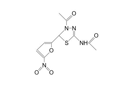 N-[4-acetyl-5-(5-nitro-2-furyl)-deltasquare-1,3,4-thiadiazolin-2-yl]acetamide